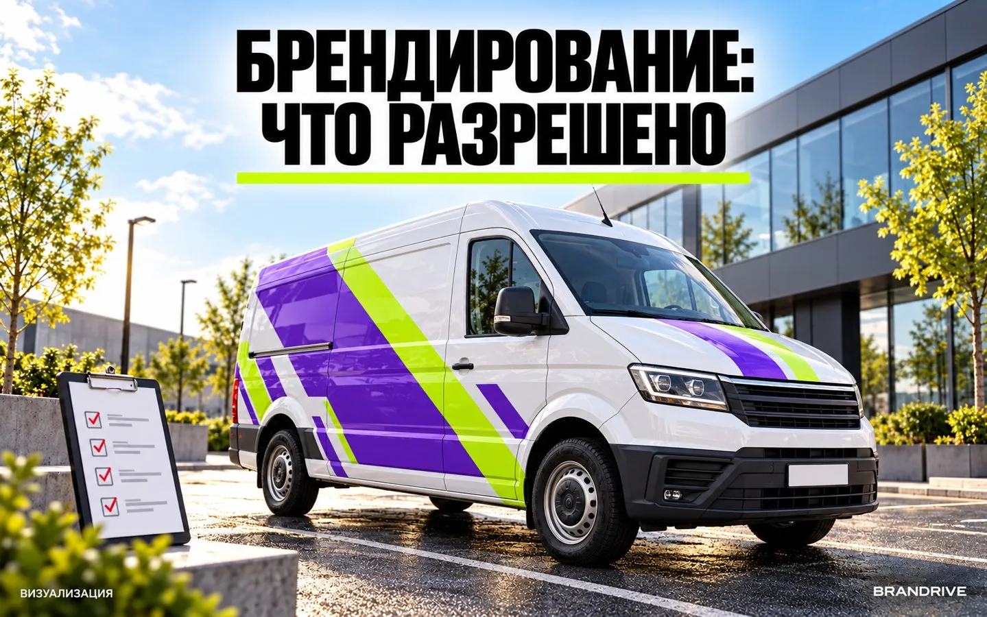 Законно ли брендирование автомобиля: правила размещения рекламы — визуализация BRANDRIVE