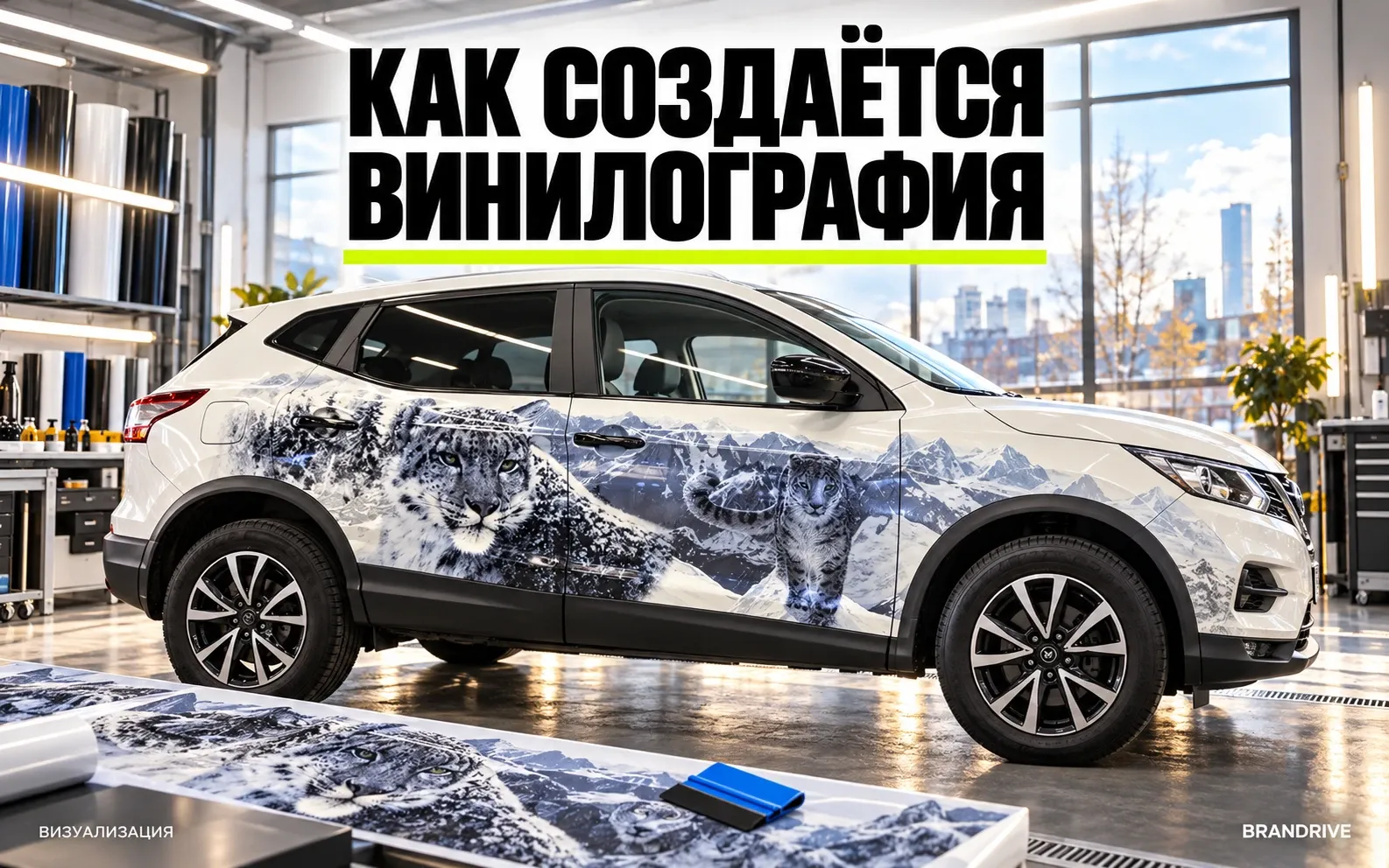 Как создаётся винилография: от разработки макета до оклейки автомобиля